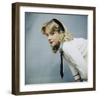 Actress Hayley Mills, Wearing Middy Blouse, During Production of the Movie "Pollyanna"-Loomis Dean-Framed Premium Photographic Print