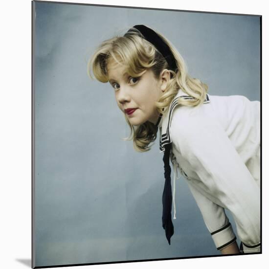 Actress Hayley Mills, Wearing Middy Blouse, During Production of the Movie "Pollyanna"-Loomis Dean-Mounted Premium Photographic Print