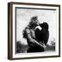 Actress Irish McCalla, Sheena Queen of the Jungle, Kissing Her Chimpanzee Co-star-Loomis Dean-Framed Premium Photographic Print