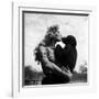 Actress Irish McCalla, Sheena Queen of the Jungle, Kissing Her Chimpanzee Co-star-Loomis Dean-Framed Premium Photographic Print