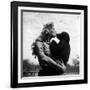 Actress Irish McCalla, Sheena Queen of the Jungle, Kissing Her Chimpanzee Co-star-Loomis Dean-Framed Premium Photographic Print