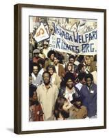 Actress Jane Fonda and Ralph Abernathy Joining Together for a Welfare Rights March-Bill Ray-Framed Premium Photographic Print