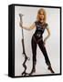 Actress Jane Fonda Wearing Space Age Costume for Title Role in Roger Vadim's Film "Barbarella"-Carlo Bavagnoli-Framed Stretched Canvas