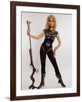 Actress Jane Fonda Wearing Space Age Costume for Title Role in Roger Vadim's Film "Barbarella"-Carlo Bavagnoli-Framed Premium Photographic Print