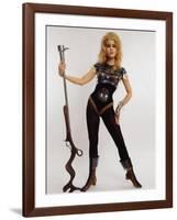 Actress Jane Fonda Wearing Space Age Costume for Title Role in Roger Vadim's Film "Barbarella"-Carlo Bavagnoli-Framed Premium Photographic Print