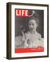 Actress Jeanne Crain Taking a Bubble Bath in a Scene from the Film "Maggie", September 30, 1946-Peter Stackpole-Framed Photographic Print