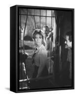 Actress Jeanne Moreau During Filming of "Viva Maria"-Ralph Crane-Framed Stretched Canvas