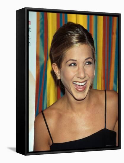 Actress Jennifer Aniston at Cosmopolitan Magazine Party-Dave Allocca-Framed Stretched Canvas