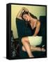 Actress Jill Hennessy-Marion Curtis-Framed Stretched Canvas