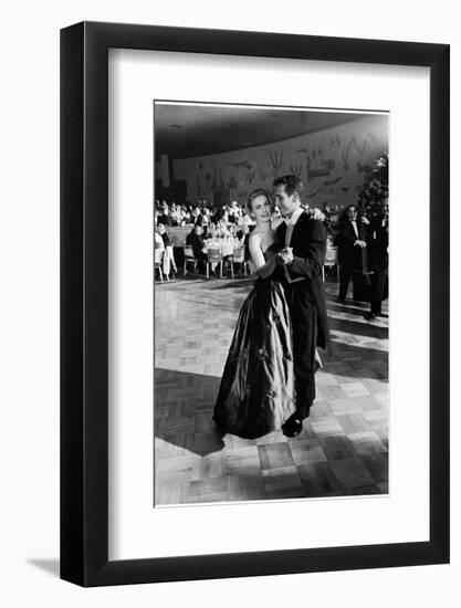 Actress Joanne Woodward Dances with Paul Newman at the 1st Governor's Ball, Beverly Hilton Hotel-J. R. Eyerman-Framed Photographic Print