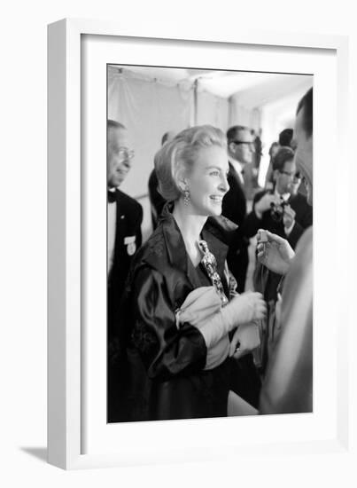 Actress Joanne Woodward Holds Her Best Actress Award for "Three Faces of Eve", 1958-Ralph Crane-Framed Photographic Print