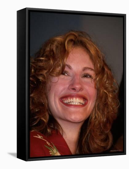 Actress Julia Roberts, Grinning-Dave Allocca-Framed Stretched Canvas