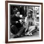 actress Julie Christie and film director Francois Truffaut on set of film Fahrenheit 451, 1966-null-Framed Photo