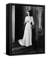 Actress Katharine Hepburn in Pleated Evening Dress on the Set of "The Philadelphia Story"-Alfred Eisenstaedt-Framed Stretched Canvas