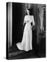 Actress Katharine Hepburn in Pleated Evening Dress on the Set of "The Philadelphia Story"-Alfred Eisenstaedt-Stretched Canvas