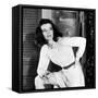 Actress Katharine Hepburn on the Set of Her Broadway Play "The Philadelphia Story"-Alfred Eisenstaedt-Framed Stretched Canvas