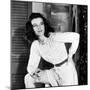 Actress Katharine Hepburn on the Set of Her Broadway Play "The Philadelphia Story"-Alfred Eisenstaedt-Mounted Premium Photographic Print