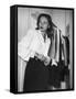 Actress Lauren Bacall at Gotham Hotel-Nina Leen-Framed Stretched Canvas