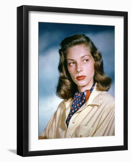 Actress Lauren Bacall born September 16th, 1924 in New York as Betty Joan Perske, here 1944 (photo)-null-Framed Photo
