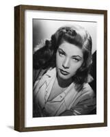 Actress Lauren Bacall born September 16th, 1924 in New York as Betty Joan Perske, here 1946 (b/w ph-null-Framed Photo