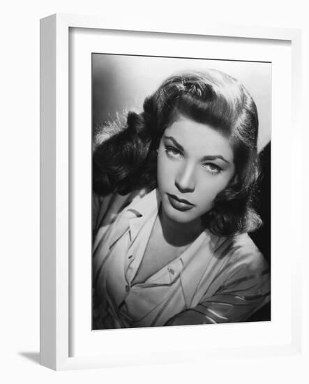 Actress Lauren Bacall born September 16th, 1924 in New York as Betty Joan Perske, here 1946 (b/w ph-null-Framed Photo