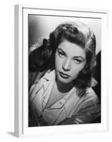 Actress Lauren Bacall born September 16th, 1924 in New York as Betty Joan Perske, here 1946 (b/w ph-null-Framed Photo