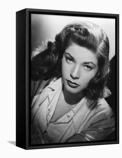 Actress Lauren Bacall born September 16th, 1924 in New York as Betty Joan Perske, here 1946 (b/w ph-null-Framed Stretched Canvas