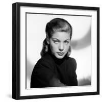 Actress Lauren Bacall born September 16th, 1924 in New York as Betty Joan Perske, here 1947 (b/w ph-null-Framed Photo