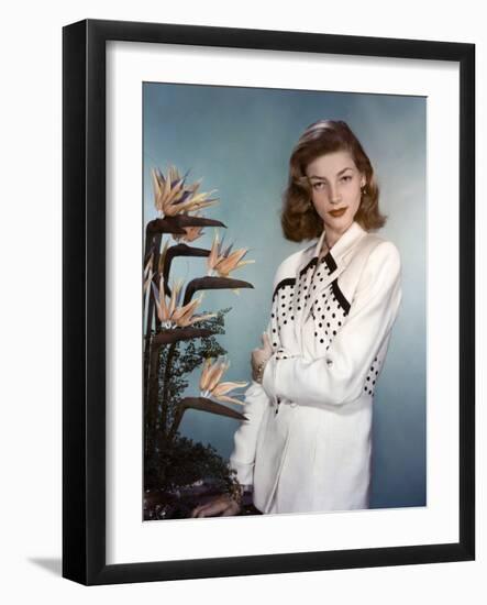 Actress Lauren Bacall born September 16th, 1924 in New York as Betty Joan Perske, here 1948 (photo)-null-Framed Photo