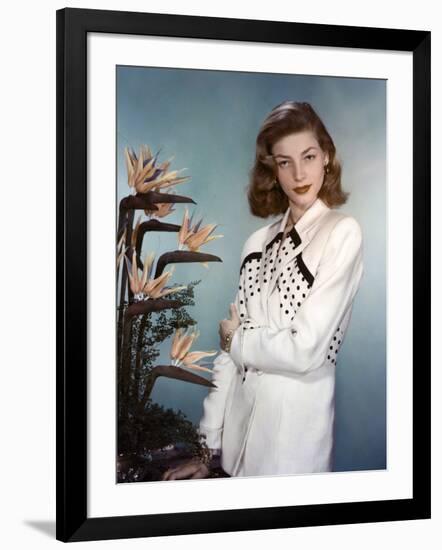 Actress Lauren Bacall born September 16th, 1924 in New York as Betty Joan Perske, here 1948 (photo)-null-Framed Photo