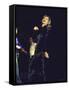 Actress Lauren Bacall Performing in Broadway Musical "Applause"-John Dominis-Framed Stretched Canvas