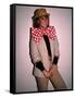Actress Linda Blair, Wearing over Sized Bow Tie-Ann Clifford-Framed Stretched Canvas