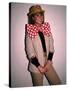 Actress Linda Blair, Wearing over Sized Bow Tie-Ann Clifford-Stretched Canvas