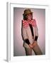 Actress Linda Blair, Wearing over Sized Bow Tie-Ann Clifford-Framed Premium Photographic Print