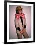 Actress Linda Blair, Wearing over Sized Bow Tie-Ann Clifford-Framed Premium Photographic Print