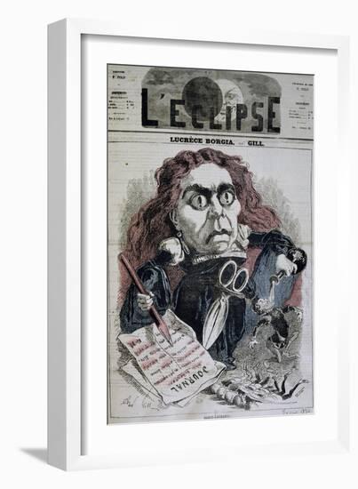 Actress Marie Laurent in Title Role of Lucrezia Borgia-Victor Hugo-Framed Giclee Print