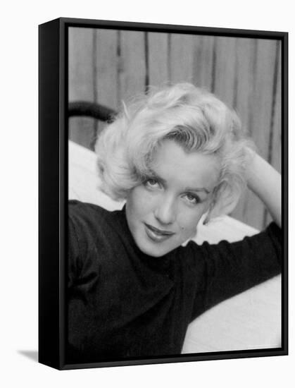 Actress Marilyn Monroe at Home-Alfred Eisenstaedt-Framed Stretched Canvas