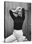 Actress Marilyn Monroe Playfully Elegant, at Home-Alfred Eisenstaedt-Stretched Canvas