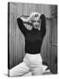 Actress Marilyn Monroe Playfully Elegant, at Home-Alfred Eisenstaedt-Stretched Canvas