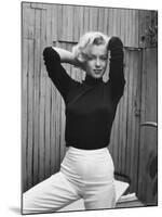 Actress Marilyn Monroe Playfully Elegant, at Home-Alfred Eisenstaedt-Mounted Premium Photographic Print