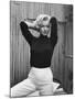 Actress Marilyn Monroe Playfully Elegant, at Home-Alfred Eisenstaedt-Mounted Premium Photographic Print