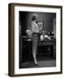 Actress Marilyn Monroe Talking Sexily on Phone While Displaying Her Talents for Producer Jerry Wald-Bob Landry-Framed Premium Photographic Print