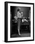 Actress Marilyn Monroe Talking Sexily on Phone While Displaying Her Talents for Producer Jerry Wald-Bob Landry-Framed Premium Photographic Print