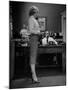 Actress Marilyn Monroe Talking Sexily on Phone While Displaying Her Talents for Producer Jerry Wald-Bob Landry-Mounted Premium Photographic Print