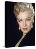 Actress Marilyn Monroe Wearing Dangling Rhinestone Earrings, with Her Hair Up-Ed Clark-Stretched Canvas