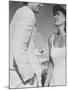 Actress Melina Mercouri and Tony Perkins in Greece to Make Movie "S.S. Phaedra"-James Burke-Mounted Premium Photographic Print