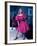 Actress Morgan Fairchild Wearing Pink Dress, Reflected by Mirror-David Mcgough-Framed Premium Photographic Print