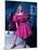 Actress Morgan Fairchild Wearing Pink Dress, Reflected by Mirror-David Mcgough-Mounted Premium Photographic Print