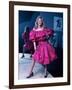 Actress Morgan Fairchild Wearing Pink Dress, Reflected by Mirror-David Mcgough-Framed Premium Photographic Print