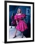 Actress Morgan Fairchild Wearing Pink Dress, Reflected by Mirror-David Mcgough-Framed Premium Photographic Print